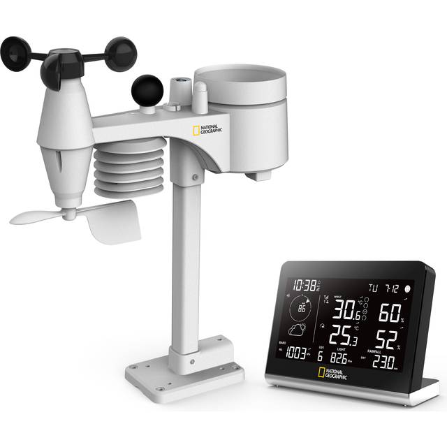 NATIONAL GEOGRAPHIC Draadloos weerstation SC met 8-in-1 buitensensor en kleurverandering