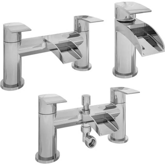 Aston Chrome Bathroom Tap Pack - Basin Mixer & Bath Filler Taps
