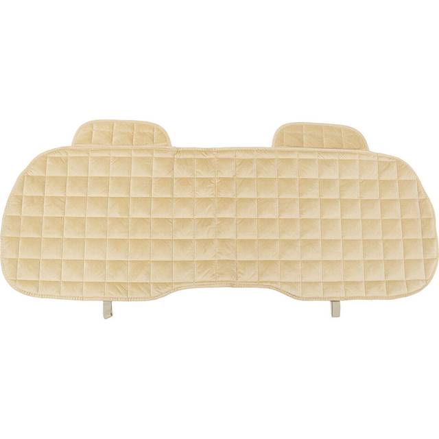 (Beige) Universal Square Wistiti Sponge Rear Back Row Car Seat Cover Protector Mat Auto Chair Cushion