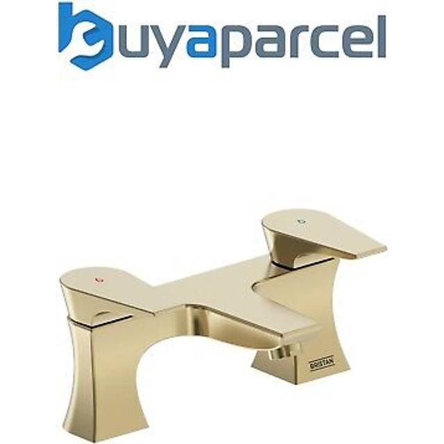 Bristan - Hourglass bf bb Bath Filler Mixer Tap with Ceramic Discs Brushed Brass