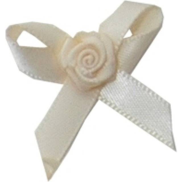 Berisfords Ribbon Rose Centred Bows 815 Cream