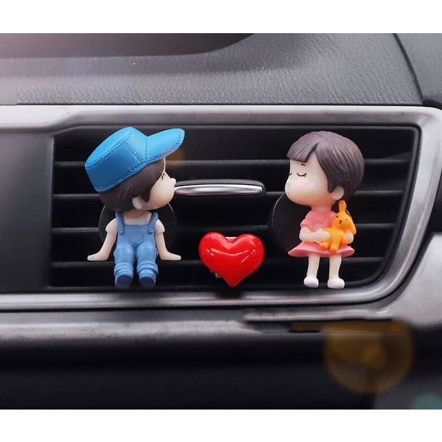 (3) Creative  Car Air Outlet Perfume Clip Couple Decoration Aromatherapy Air