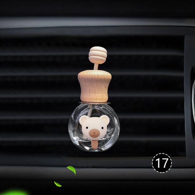 (17) Car Perfume Bottle Perfume Pendant Air Freshener Hanging Glass Bottle
