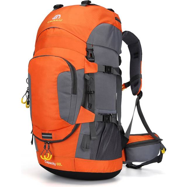 LLhappy-Outdoor Backpack Camping Bag 60L Men with Light Reflection Waterproof Travel Man Hiking Bags Orange