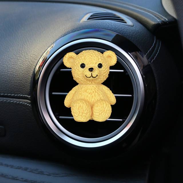 (StyleB) Decorative Fragrance Perfume Clip For Car Air Vent With Teddy Bears Design