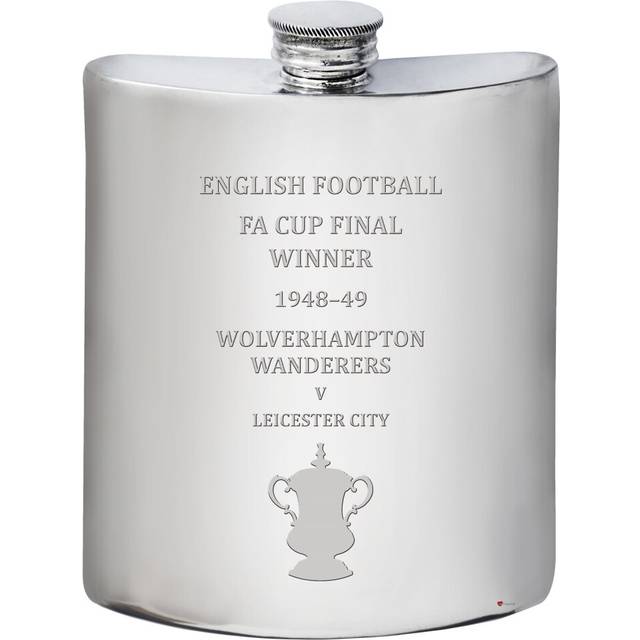 Arsenal English FA Cup Winner 1949-50, 6oz Whisky Hip Flask Pewter