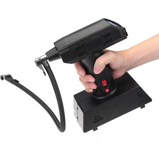 Portable 12V Cordless Electric LCD Air Compressor Pump Ball Car Tyre Inflator