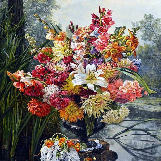 DIY Diamond Painting Flower Bunch of Flowers Diamond Embroidery Bunch Flowes Cross Stitch 20X30CM