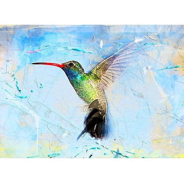 5D DIY Diamond Painting  Color Hummingbird  3D Rhinestone Embroidery Cross Stitch 20X30CM