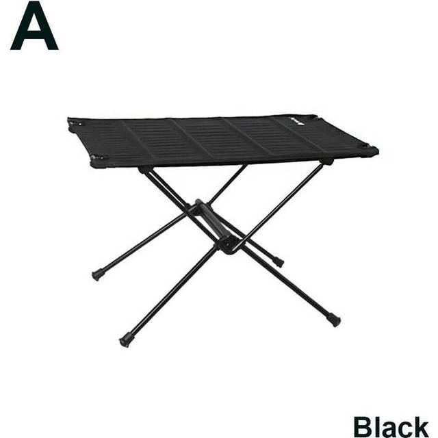(Black) Portable Folding Camp Table Outdoor Camping Aluminum Alloy Picnic Table Tactical Table Camping Gear Card Table