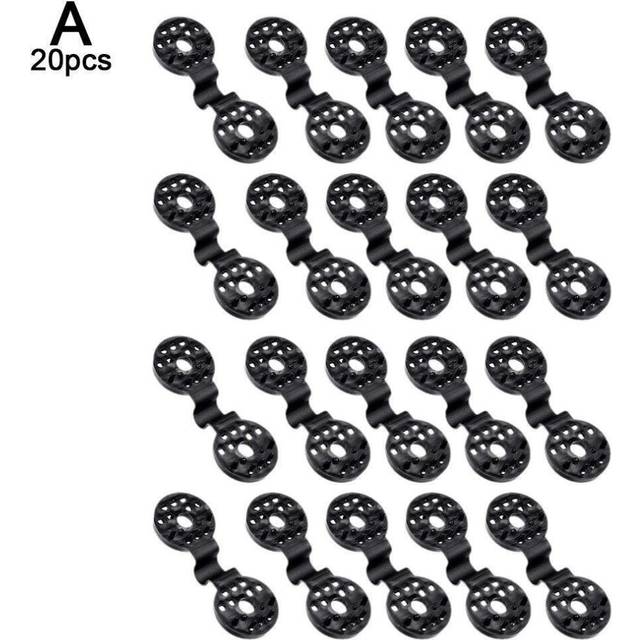 (  Black /20pcs) 20/40X Sunshade Net Clip Garden Greenhouse Shade Cloth Fix Clamp Grommet