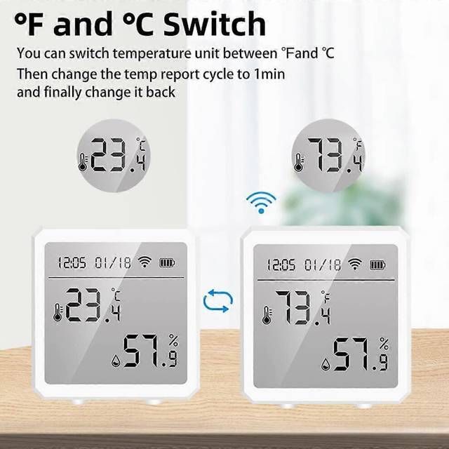 (As show, One size) Room Thermometer Digital Wireless Indoor Hygrometer Monitor And Humidity Meter