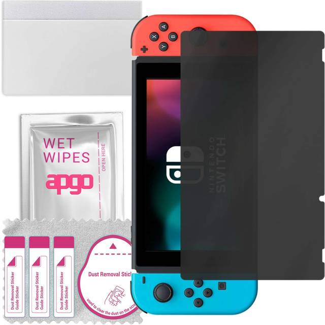 apgo Privacy Matte Hybrid protective glass compatible with Nintendo Switch, flexible nano glass, great replacement for tempered glass, scratch-resista