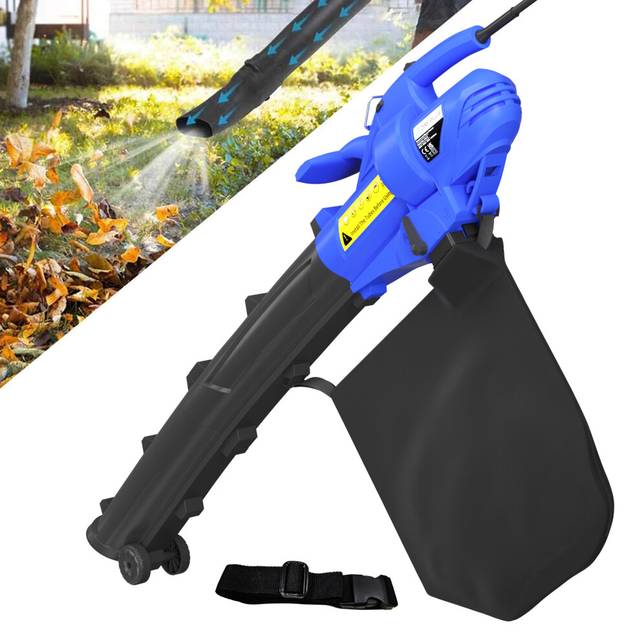 Leaf Blower Garden Vacuum and Shredder 3 in 1, 30L Leaf Collection Bag, 3000W Leaf Vacuum, 10:1 Shredding Ratio, 10m Cable, Variable Speed