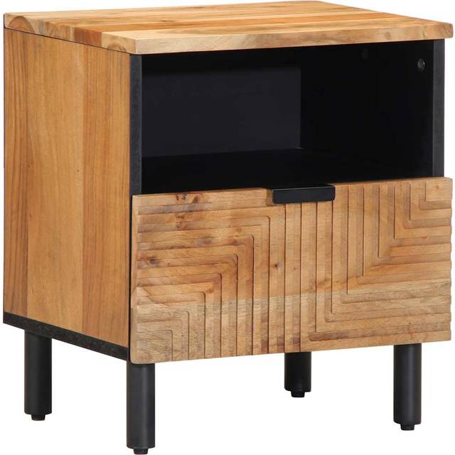 vidaXL Bedside Cabinet 40x33x46 cm Solid Wood Acacia - Brown