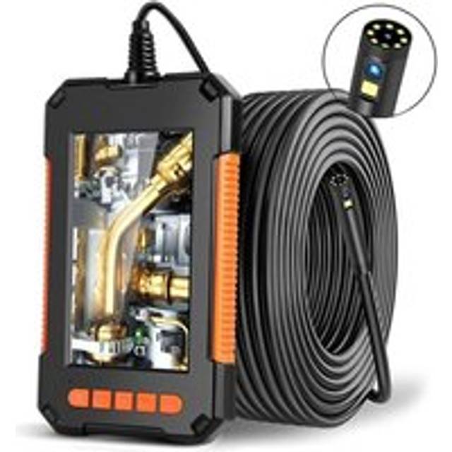 Industrial Endoscope, Dual Head Endoscope, 1080P hd Dual Lens Digital Endoscope, 4.3 Inch lcd Screen, IP67 Waterproof, with 8 led Lights (2m Cable