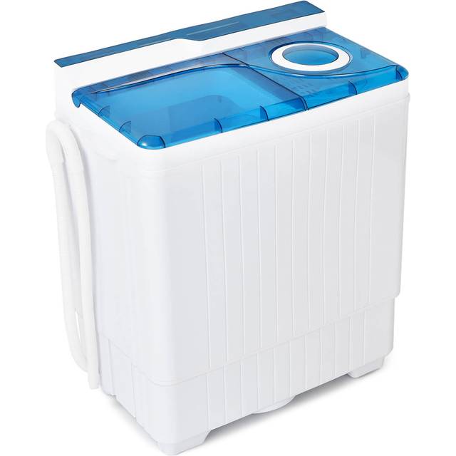Costway Blue Portable Twin Tub Wash Machine with Spin Dryer - 6.5KG