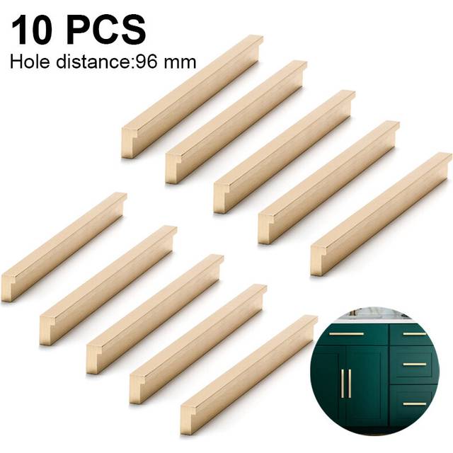 10pcs Furniture Handles Door Handles Kitchen Bar Handle Cabinet Handles Drawer Handles Kitchen Cabinet Handles - gold