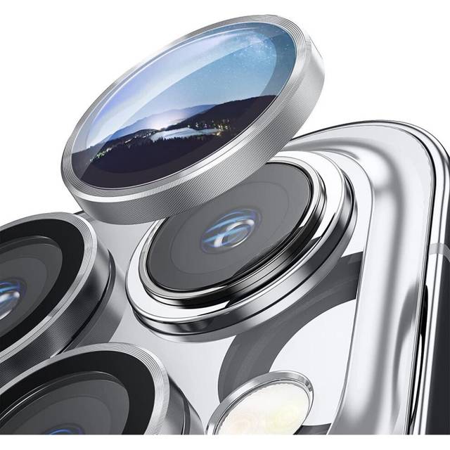 (Silver, For iPhone 14Pro Max) Purple Lens Protector for iPhone 15/14/13/12/11 Pro/Max