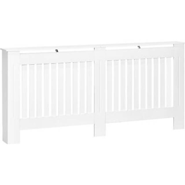 HOMCOM Radiator Cover Painted Slatted MDF Cabinet Lined Grill S/M/L L
