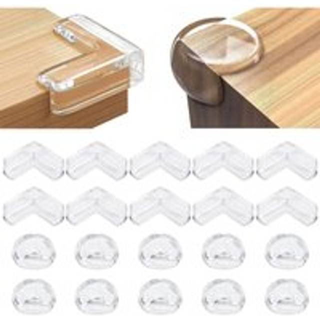 Cyslmuk - 28 Pieces Table Corner Protectors Baby Proofing, Corner and Edge Guards Table Corner Protectors Baby Proofing with Upgraded Super Glue for
