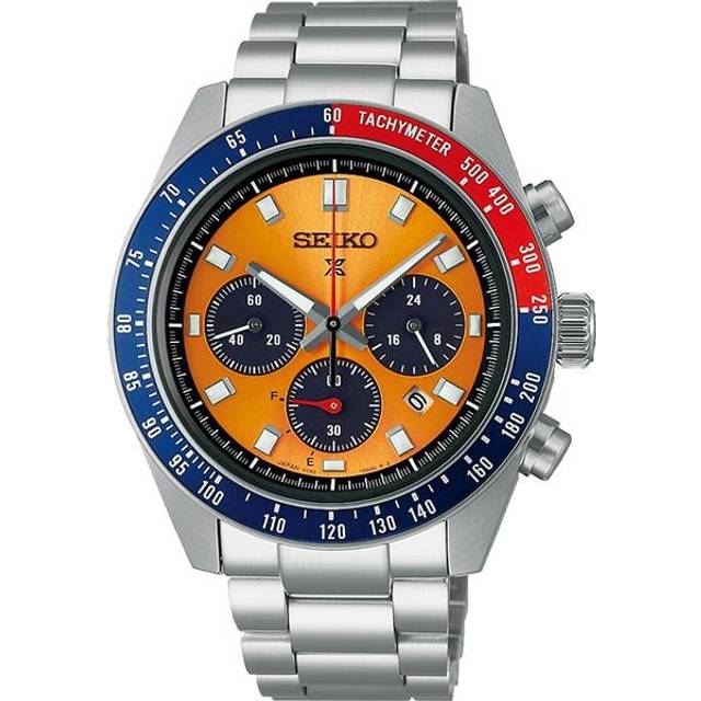 Seiko Men's SBDL117 (PROSPEX SPEEDTIMER Solar Chronograph Men's Metal Band) Round Watch Silver
