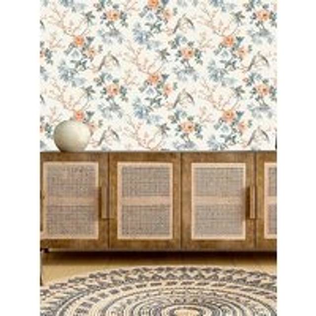 Rasch Amelie Chinoiserie Wallpaper In Orange/Blue