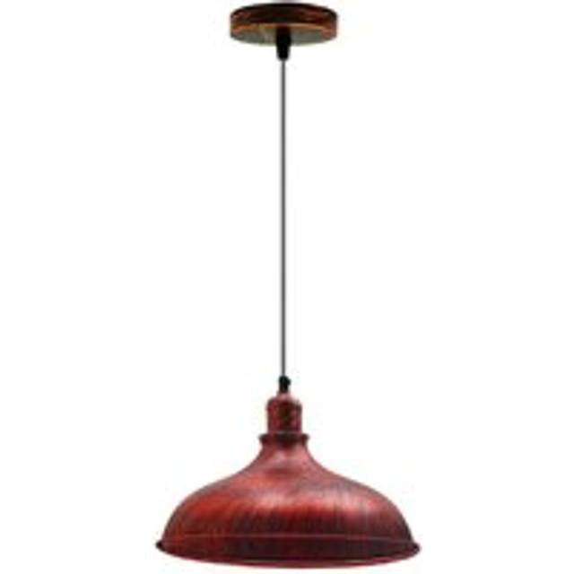 Antique Industrial Metal Brass Pendant Light For living room~1475 - Rustic Red