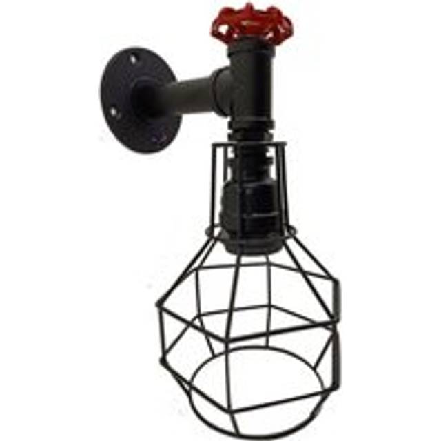 Black Modern Industrial Retro Vintage Style Pipe Cage Wall Light Wall Lamp Fixture ~ 3531
