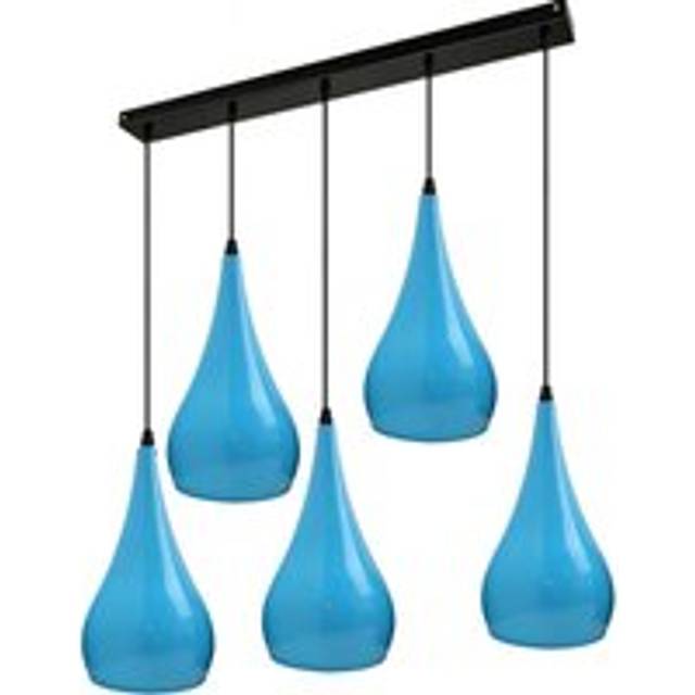 Blue 5 Outlet Ceiling Light Fixtures Black Hanging Pendant Lighting~1625