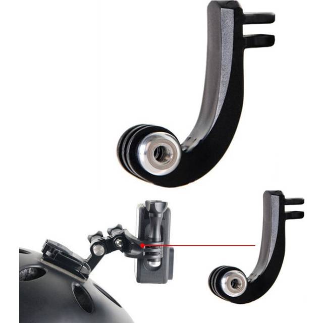 TELESIN Center Vertical Bend Arm Sports Camera Accessories For GoPro HERO11 Black / HERO9 Black / DJI Osmo Action 3