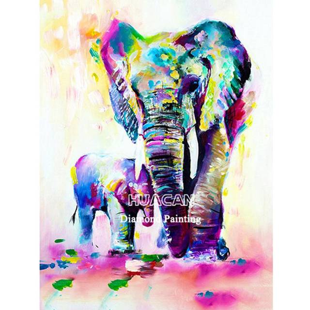 5D Diamond Painting Elephant Full Round Drill Animal New Arrival Diamond Embroidery Cross Stitch 20X30CM