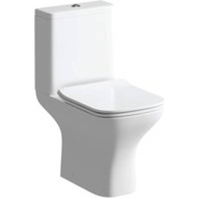 Signature - Aztec Close Coupled Toilet with Push Button Cistern - Slimline Soft Close Seat