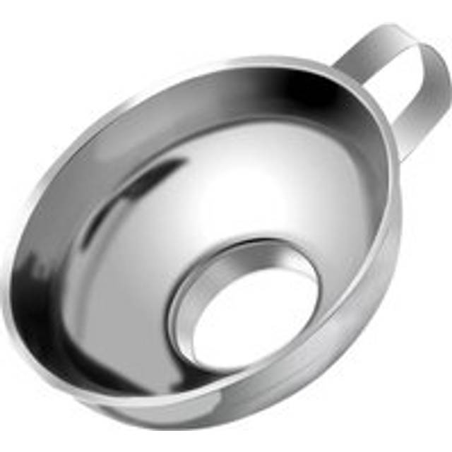 Cyslmuk - Stainless Steel Jam Funnel Large Diameter Wide Fluted Funnel with Handle for Wide Jar Jars Liquid Transfer, Liquid, Dry Ingredients and