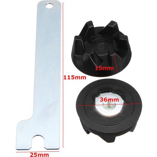 2Pcs Blender Rubber Coupler Gear Clutch with Removal Tool for Kitchen Aid black