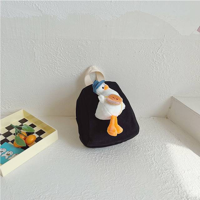 (Black) Colorful And Charming Childrens Duck Backpack Soft Comfortable Oxford Cloth For School