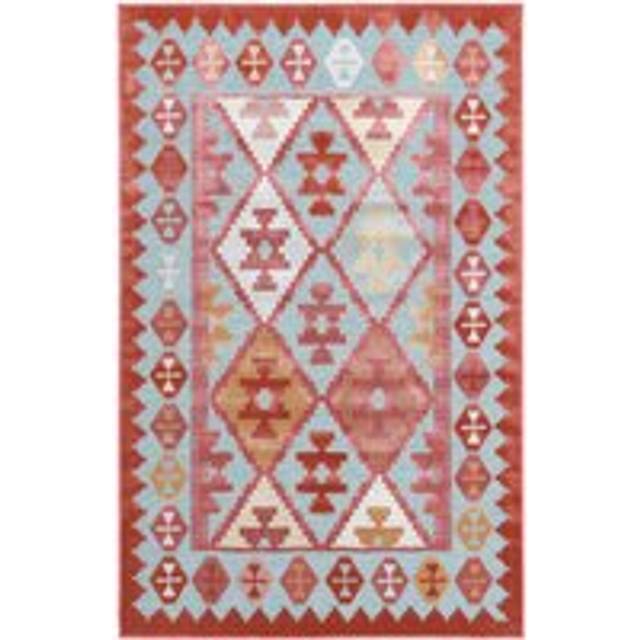 Saga Kilim Matta - Turkos / Flerfärgad 140x200