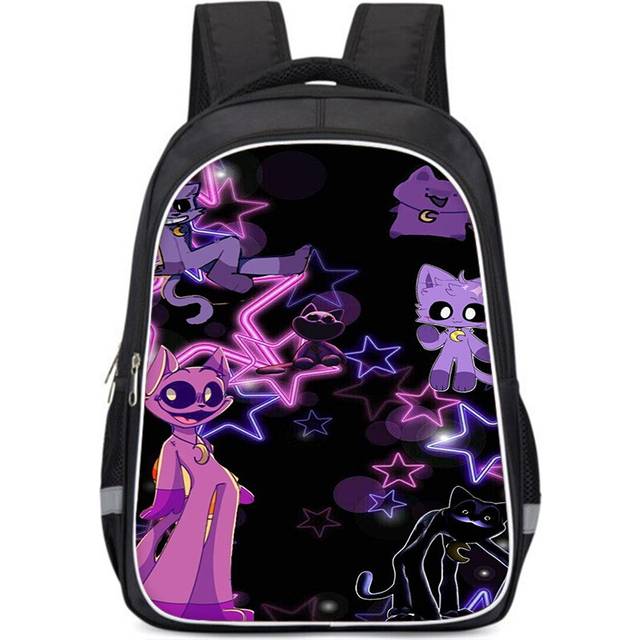 (Style I, Small) Trendy Smiling Critters School Bag For Kids Large Capacity Comfortable Oxford Material