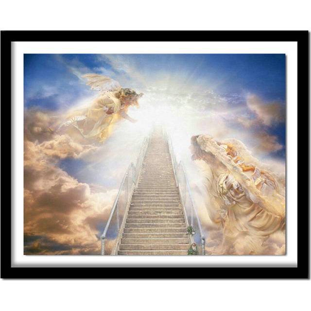 Home Decor Arts Stairway To Heaven Diy Needlework Diamond Embroidery Cross Stitch Diamond Painting 20X30CM