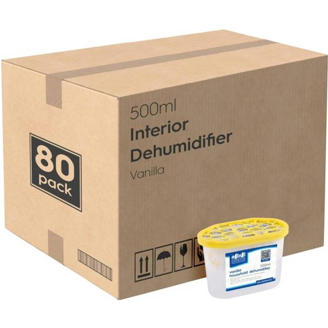 Harbour Housewares Interior Dehumidifiers - 500ml - Vanilla - Pack of 80, Yellow