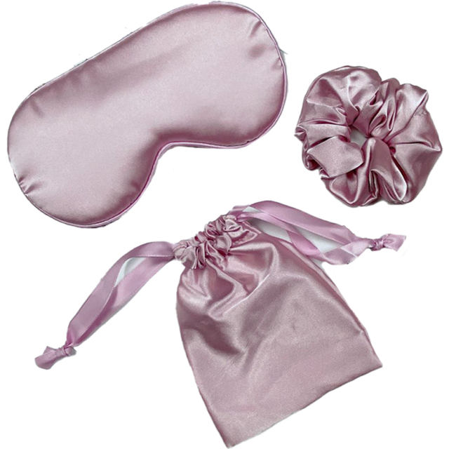 Sleeping Mask Silk Eye Mask Soft Satin Eye Mask Elasticated Strap Night Eye Mask Travel Nap - Purple