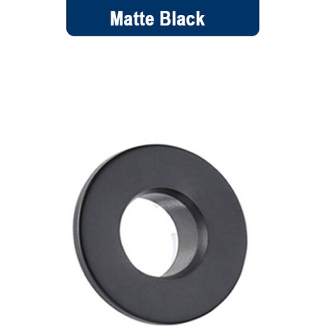 (Black) Bathroom Sink Overflow Cover Round Hole Overflow Ceramic Basin Pots Copper