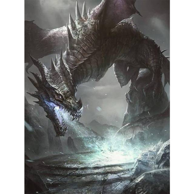 Diamond-Painting Spray Dragon Diamond Embroidery Animal Cross-Stitch Home Decor 20X30CM