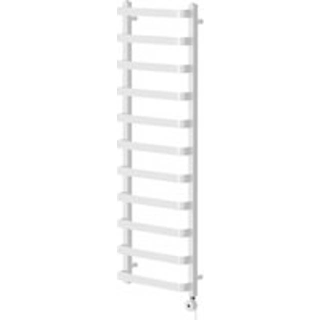Wholesale Domestic Milton Curved Digital Thermostatic Electric Heated Towel Rail | White | Mild Steel | 1500mm x 500mm