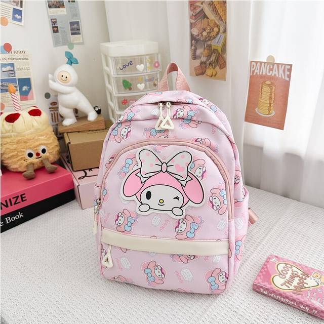 (My Melody) Charming Cartoon Backpack For Preschool Kids With Lightweight Nylon Material