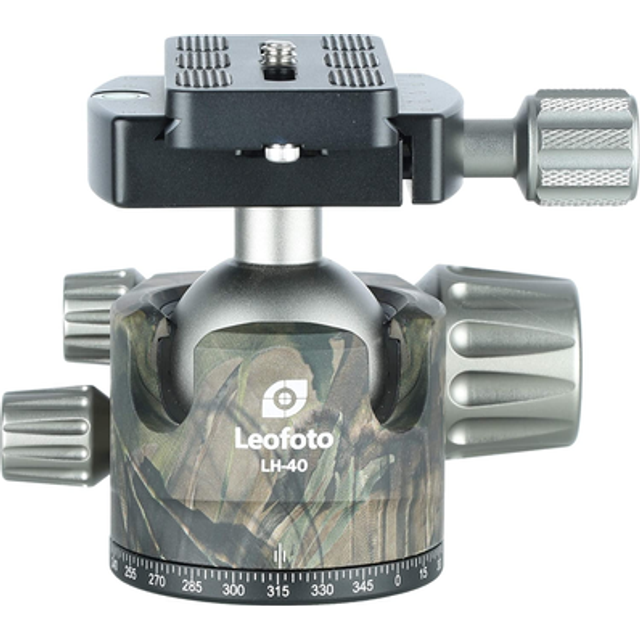 LEOFOTO LH-40 Camo 40mm Low Profile Ball Head Arca/RRS Compatible w In