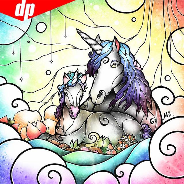 Diamond Horse Embroidery Diamond Painting Round Stones Cartoon Picture 30x30