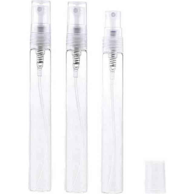 3 x 10ml CLEAR Glass Spray Bottles Atomiser Travel Perfume Liquid Aftershave Atomizer UK
