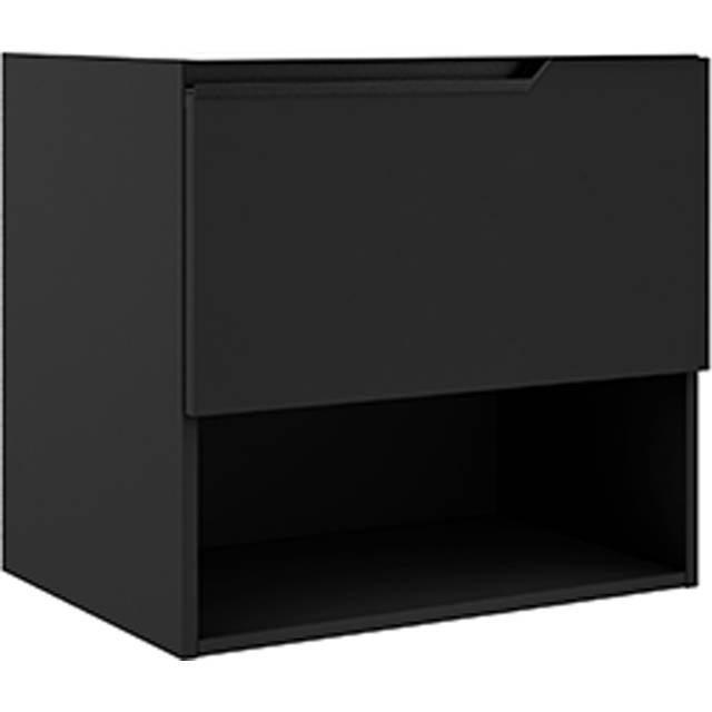 Tvättställsskåp Note Svart 60 cm 1 Låda 1 Hylla med Handfat