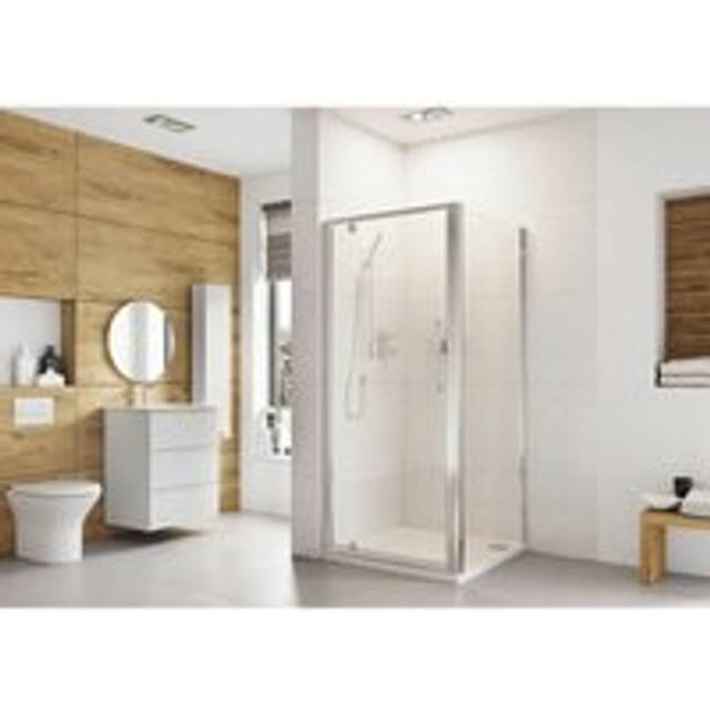 Roman Haven 6 Pivot Shower Door with Optional Side Panel Chrome Made in the uk, 800-Without Side Panel